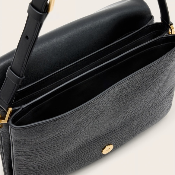 NWT Black All Saints Ondine Grain Leather Shoulder Bag - Picture 5 of 6